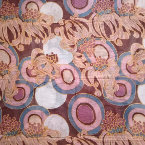 ANTIC BATIK Abstract Multicolored Cotton Sarong Wrap Swimsuit Cover Up France - Picture 2 of 3